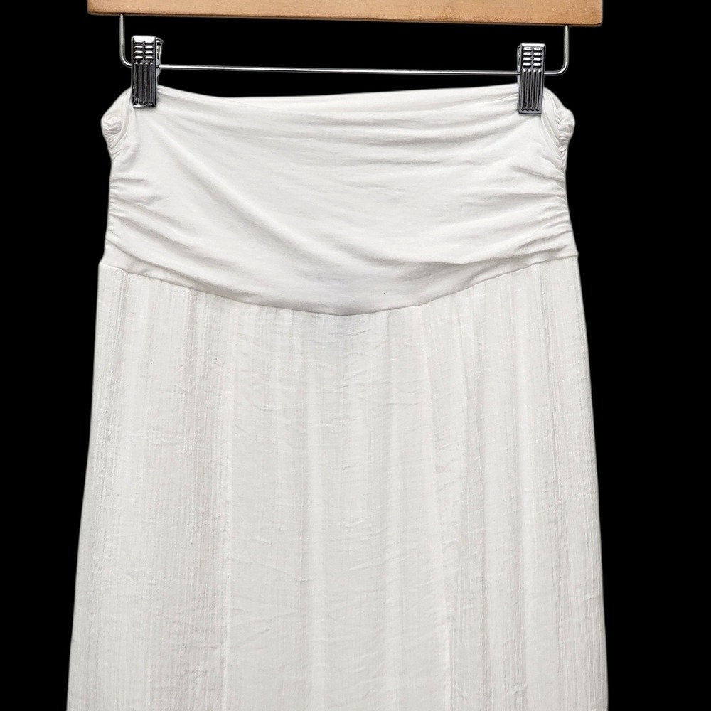 Apt. 9 Maxi Skirt Womens Medium White Boho Lace Hem Fairy Whimsical Festival - Picture 3 of 8